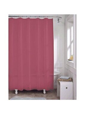 Dark Burgundy Magnetized & Mildew Resistant Soft Vinyl Shower Curtain Liner